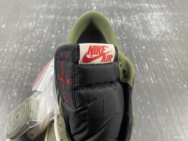 Cheap TBkick LOW SCOTT 1 SP OLIVE' TRAVIS X DM7866-002 AIR JORDAN OG 'BLACK 0724